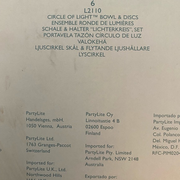 Partylite circle of light bowl & discs L2110 - Picture 3 of 3